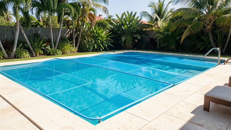 Retour d’expérience : poser une couverture solaire piscine sous les tropiques