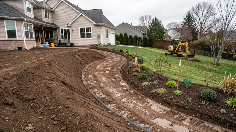 Niveler un terrain en pente sans ramener l’eau vers la maison